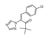 (E)-1-(4-氯苯基)-4,4-二甲基-2-(1H-1,2,4-三唑-1-基)-1-戊烯-3-酮 结构式