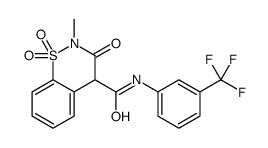 2H-1,2-Benzothiazine-4-carboxamide, 3,4-dihydro-2-methyl-3-oxo-N-[3-(trifluoromethyl)phenyl]-, 1,1-dioxide 结构式
