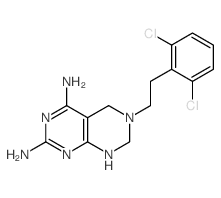 6-[2-(2,6-二氯苯基)乙基]-5,6,7,8-四氢嘧啶并[4,5-d]嘧啶-2,4-二胺 结构式