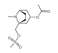8-Azabicyclo[3.2.1]octane-1-methanol, 3-(acetyloxy)-8-methyl-, 1-methanesulfonate, (1R,3S,5S)-rel- 结构式