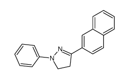 1-苯基-3-(2-萘基)-2-吡唑啉 结构式