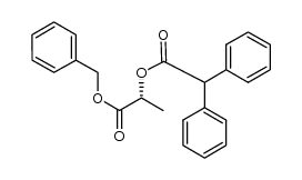 Benzeneacetic acid, α-phenyl-, (1R)-1-methyl-2-oxo-2-(phenylmethoxy)ethyl ester 结构式
