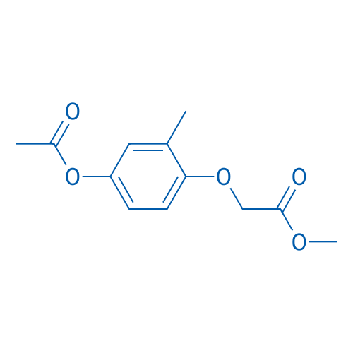 Acetic acid, 2-[4-(acetyloxy)-2-methylphenoxy]-, methyl ester 结构式