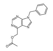 9H-Purine-6-methanol, 9-(phenylmethyl)-, 6-acetate 结构式