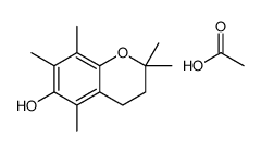 2H-1-Benzopyran-6-ol, 3,4-dihydro-2,2,5,7,8-pentamethyl-, 6-acetate 结构式