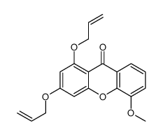 5-甲氧基-1,3-二(2-丙烯-1-基氧基)-9H-占吨-9-酮 结构式