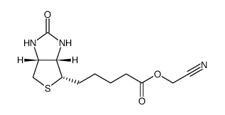 1H-Thieno[3,4-d]imidazole-4-pentanoic acid, hexahydro-2-oxo-, cyanomethyl ester, (3aS,4S,6aR)- 结构式