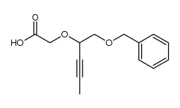 Acetic acid, 2-[[1-[(phenylmethoxy)methyl]-2-butyn-1-yl]oxy]- 结构式