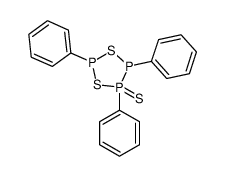 2,4,5-三苯基-1,3,2,4,5-二硫杂三磷杂环戊烷-4-硫化物 结构式