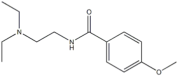 N-[2-(二乙基氨基)乙基]-4-甲氧基苯甲酰胺 结构式