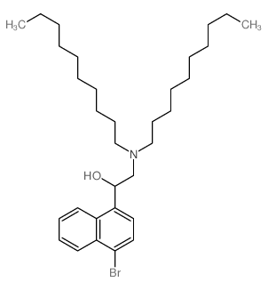 4-溴-α-[(二癸基氨基)甲基]-1-萘甲醇 结构式