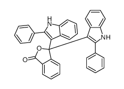 1(3H)-Isobenzofuranone, 3,3-bis(2-phenyl-1H-indol-3-yl)- 结构式
