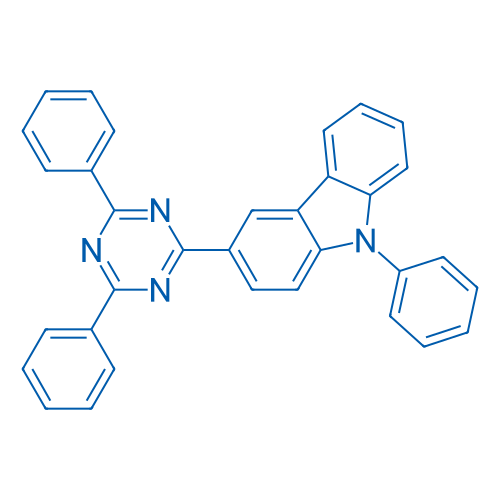 3-(4,6-二苯基-1,3,5-三嗪-2-基)-9-苯基-9H-咔唑 结构式