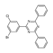 2-(3-溴-5-氯苯基)-4,6-二苯基-1,3,5三嗪 结构式