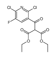 2-[(2,6-二氯-5-氟-3-吡啶基)羰基]丙二酸 1,3-二乙酯 结构式