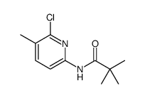 N-(6-氯-5-甲基吡啶-2-基)新戊酰胺 结构式