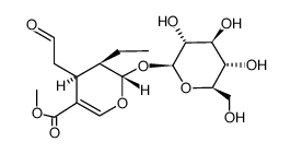 2H-Pyran-5-carboxylic acid, 3-ethyl-2-(β-D-glucopyranosyloxy)-3,4-dihydro-4-(2-oxoethyl)-, methyl ester, (2S,3R,4S)- 结构式