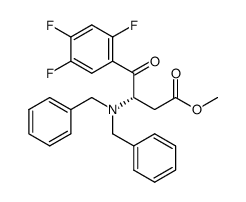 Benzenebutanoic acid, β-[bis(phenylmethyl)amino]-2,4,5-trifluoro-γ-oxo-, methyl ester, (βS)- 结构式