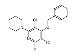 Pyridine, 3,5-dichloro-2-fluoro-4-(phenylmethoxy)-6-(1-piperidinyl)- 结构式