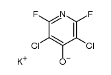 3,5-二氯-2,6-二氟-4-羟基吡啶钾盐 结构式