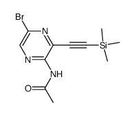 Acetamide, N-[5-bromo-3-[2-(trimethylsilyl)ethynyl]-2-pyrazinyl]- 结构式