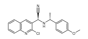 2-氯-α-[[(1R)-1-(4-甲氧基苯基)乙基]氨基]-3-喹啉乙腈,(αS)- 结构式