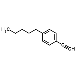 4-戊基苯乙炔 结构式