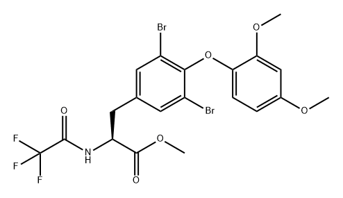 3,5-二溴-O-(2,4-二甲氧基苯基)-N-(三氟乙酰基)-L-酪氨酸甲酯 结构式