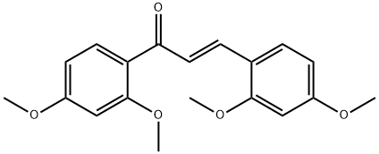 (2E)-1,3-双(2,4-二甲氧基苯基)丙-2-烯-1-酮 结构式