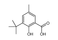 3-叔丁基-5-甲基水杨酸 结构式