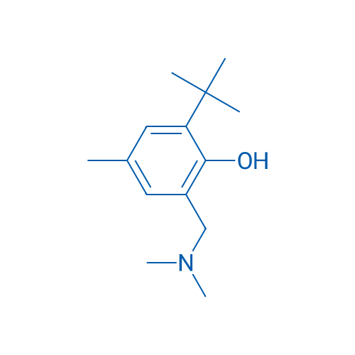 2-叔丁基-6-[(二甲基氨基)甲基]-4-甲基苯酚 结构式