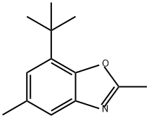 7-叔丁基-2,5-二甲基苯并恶唑 结构式