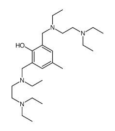 2,6-双[[[2-(二乙氨基)乙基]乙氨基]甲基]-4-甲基苯酚 结构式