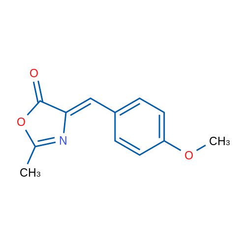(4Z)-4-(4-甲氧苯亚甲基)-2-甲基-5(4H)-恶唑酮 结构式