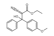 Benzenepropanoic acid, α-diazo-β-hydroxy-4-methoxy-β-phenyl-, ethyl ester 结构式
