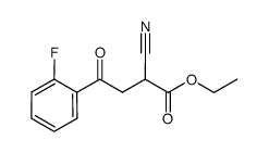 2-氰基-4-(2-氟苯基)-4-氧代丁酸乙酯 结构式