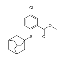 5-氯-2-(三环[3.3.1.13,7]癸-1-基硫代)苯甲酸甲酯 结构式