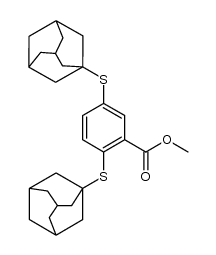 Benzoic acid, 2,5-bis(tricyclo[3.3.1.13,7]dec-1-ylthio)-, methyl ester 结构式