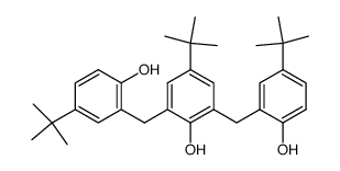 4-(1,1-二甲基乙基)-2,6-双((5-(1,1-二甲基乙基)-2-羟基苯基)甲基)苯酚 结构式