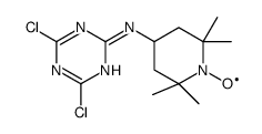 2,2,6,6-tetramethyl-4-(dichlorotriazin)aminopiperidine-1-oxyl 结构式
