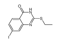 2-(乙硫基)-7-碘喹唑啉-4(3H)-酮 结构式