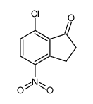 7-氯-4-硝基-2,3-二氢-1H-茚-1-酮 结构式