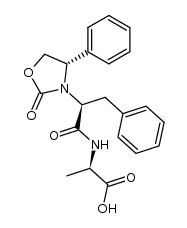 L-Alanine, N-[1-oxo-2-(2-oxo-4-phenyl-3-oxazolidinyl)-3-phenylpropyl]-, [S-(R*,R*)]- (9CI) 结构式