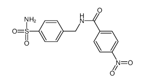 N-[(4-氨磺酰基苯基)甲基]-4-硝基苯甲酰胺 结构式