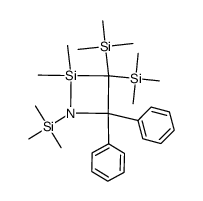 1-氮杂-2-硅杂环丁烷,2,2-二甲基-4,4-二苯基-1,3,3-三(三甲基硅基)- 结构式