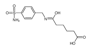 6-氧代-6-[[4-(氨磺酰基)苯基]甲基氨基]己酸 结构式