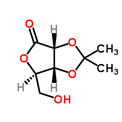 2,3-O-异亚丙基-D-核糖酸 gamma-内酯 结构式