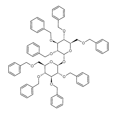 α-D-Glucopyranoside, 2,3,4,6-tetrakis-O-(phenylmethyl)-β-D-glucopyranosyl 2,3,4,6-tetrakis-O-(phenylmethyl)- 结构式