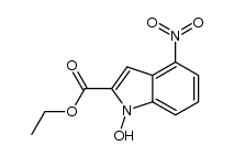 1-羟基-4-硝基-1H-吲哚-2-羧酸乙酯 结构式