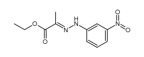 (E)-2-(2-(3-硝基苯基)亚肼基)丙酸乙酯 结构式